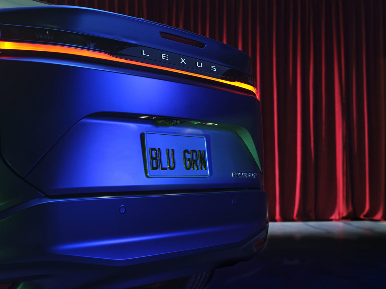 Lexus RZ Blue in Green
