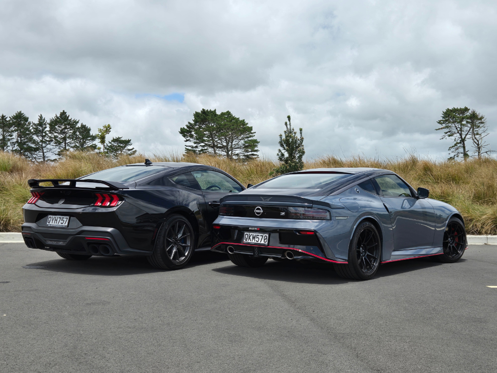 Ford Mustang Dark Horse and Nissan Z Nismo.
