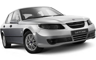 A SAAB 9-5 vehicle