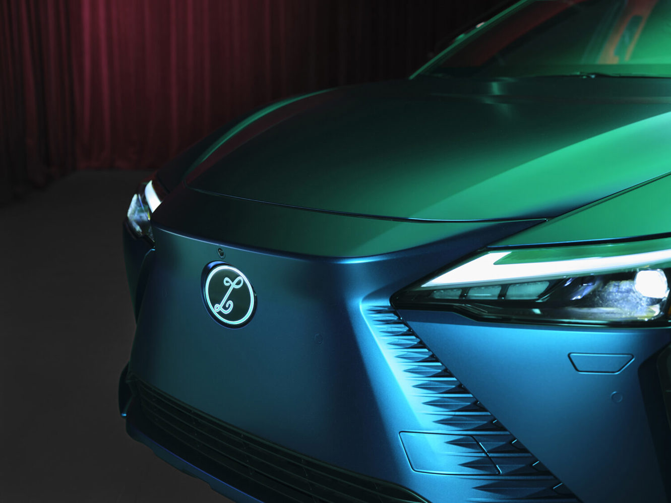 Lexus RZ Blue in Green