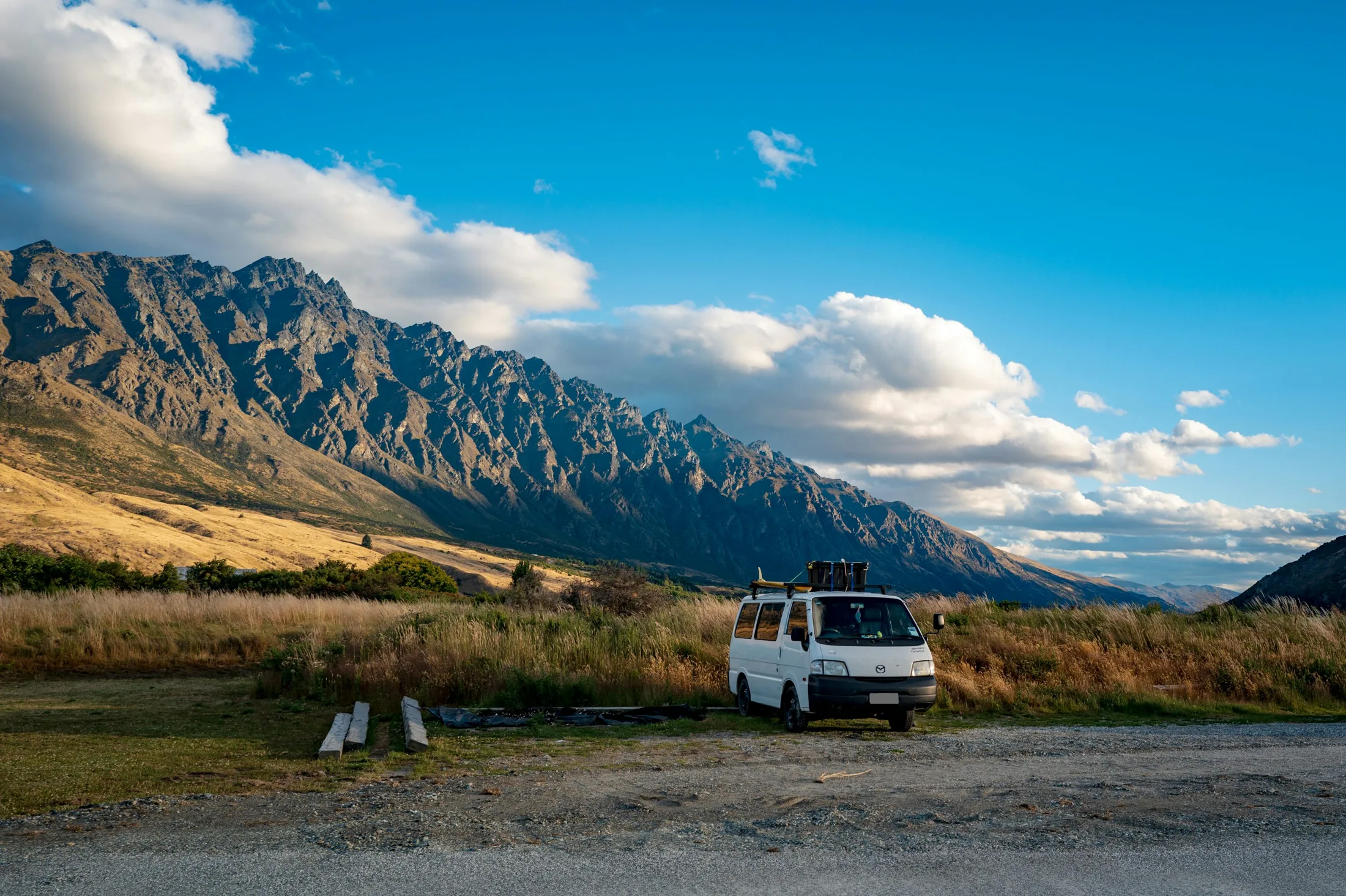 A van parked near Queenstown