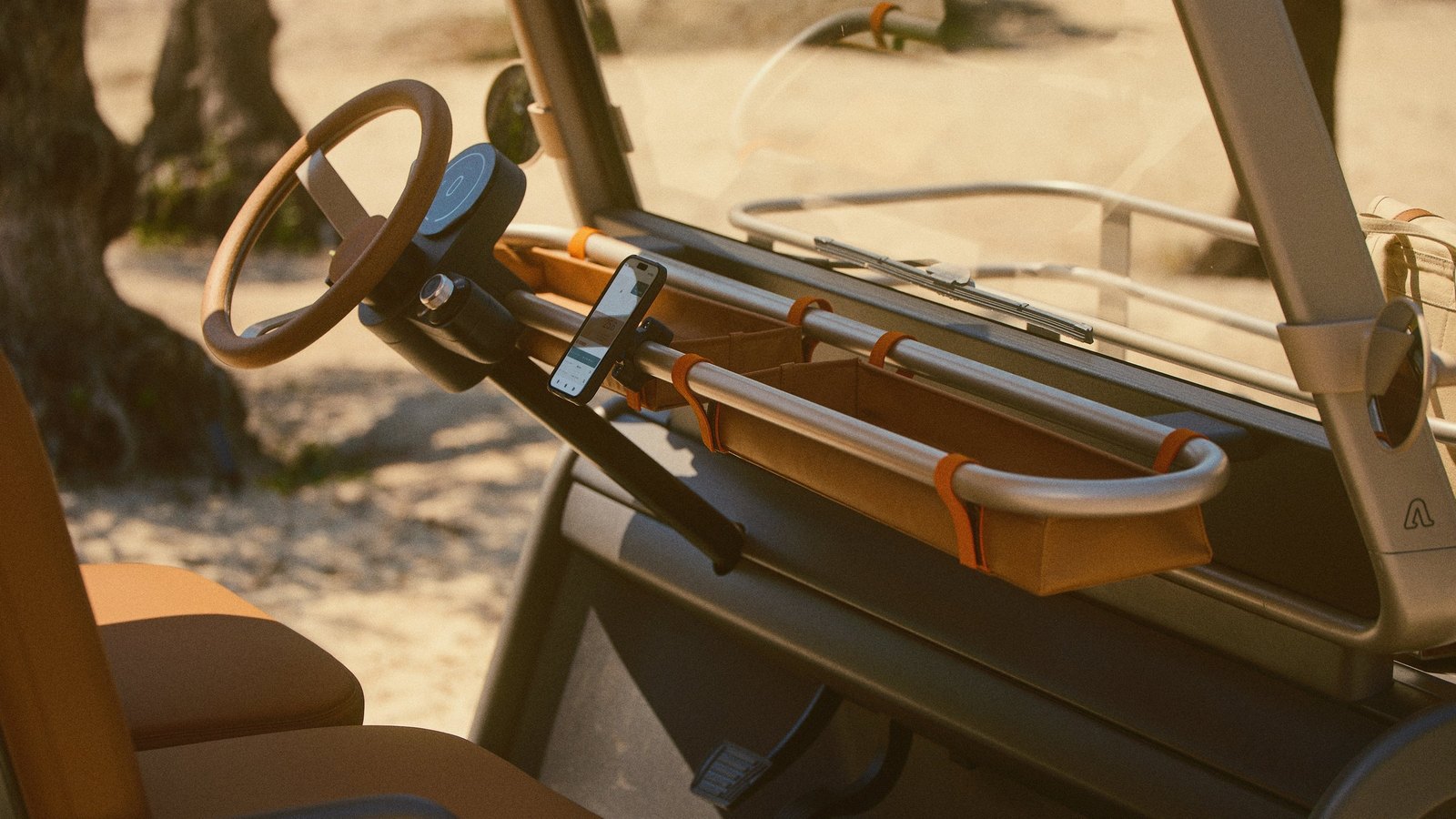 Amble One steering wheel and physical cabin controls