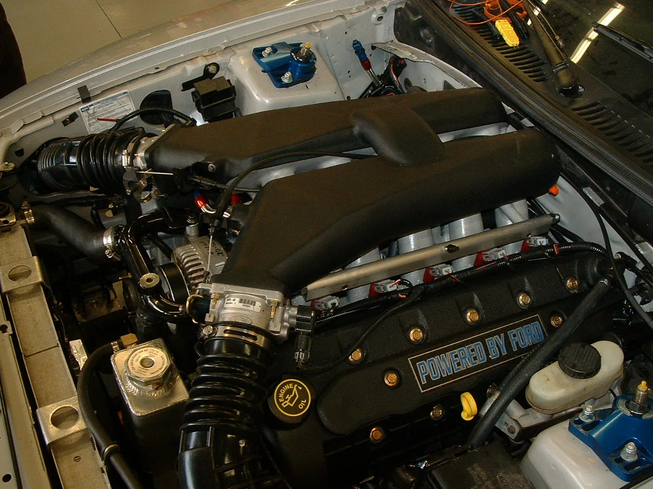 The V10 engine in the completed prototype, circa 2002.