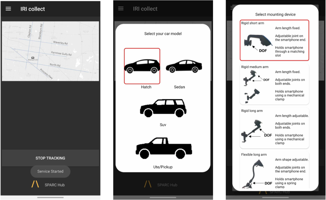 Monash University smartphones and potholes study.