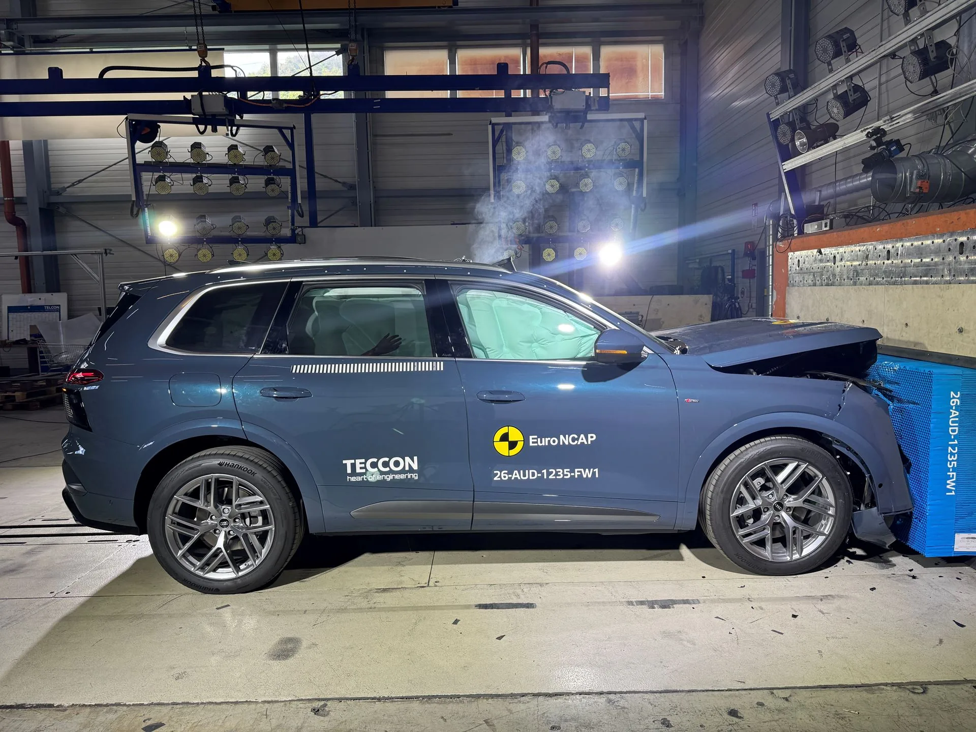 Q7 after full-width frontal test