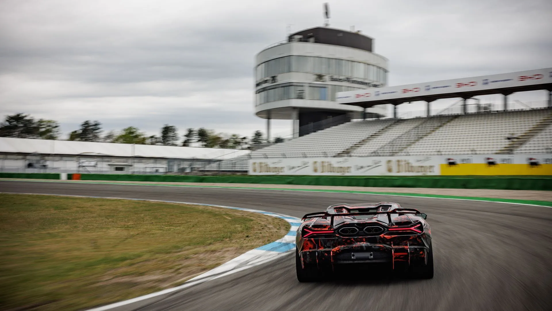 Lamborghini Revuelto SV rear circuit view