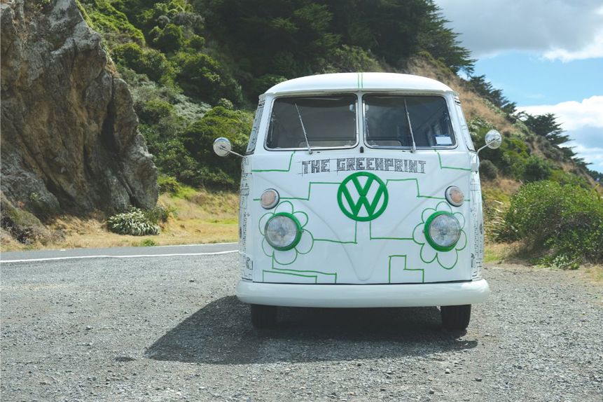 Kev the electric VW Kombi.